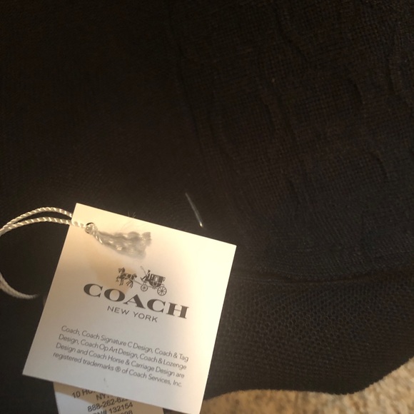 COACH | Black Signature Embossed Knit Scarf - Picture 5 of 5